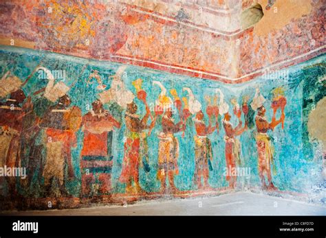 Murals At Bonampak Mayan Ruins Chiapas State Mexico Stock Photo Alamy