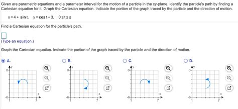 Solved Given Are Parametric Equations And A Parameter Chegg