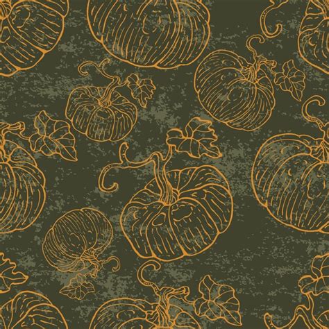 Premium Vector Seamless Pattern With Pumpkins Halloween