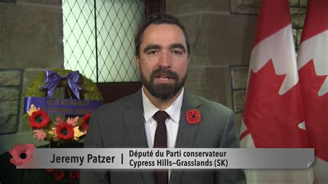 Jeremy Patzer Jour du souvenir 2023 Messages des députés CPAC ca