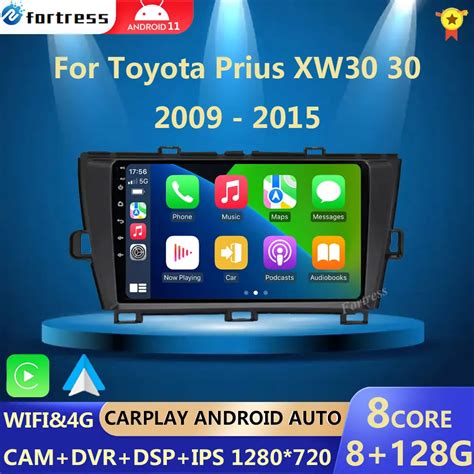 Android 13 Car Radio For Toyota Prius XW30 2009 2015 Multimedia Video