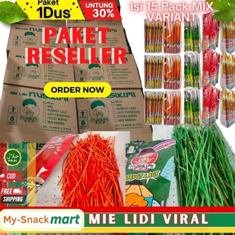 Jual Big Sale Dus Paket Reseller Mie Lidi Viral Tiktok Nusikimi