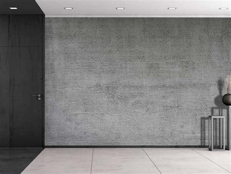 Wall Gray Striped Textured Cement Wall Mural Removable Vinyl