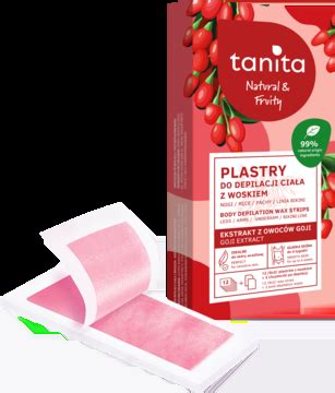 TANITA Natural Fruity plastry do depilacji ciała z woskiem z