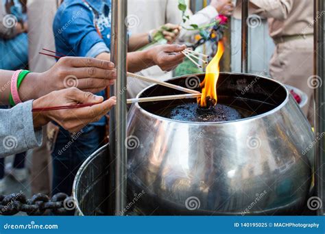 Lighting Incense Sticks Stock Image Image Of Local 140195025
