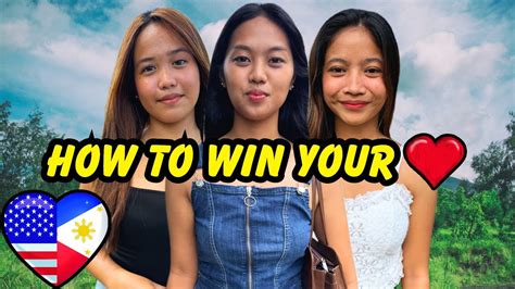 How To Win A Filipina Province Girls Heart Street Interviews Youtube