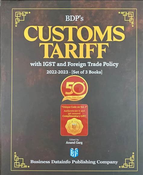 Bdp Customs Tariff With Igst And New Import Policy February 2022