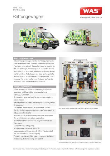 WAS 500 Rettungswagen Mercedes Benz Sprinter Kofferaufbau Typ III 5 T