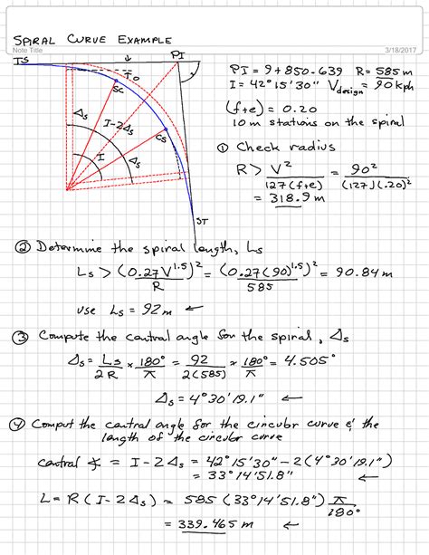 Lec28 Spiral Curve Qwe Civ E250 Studocu