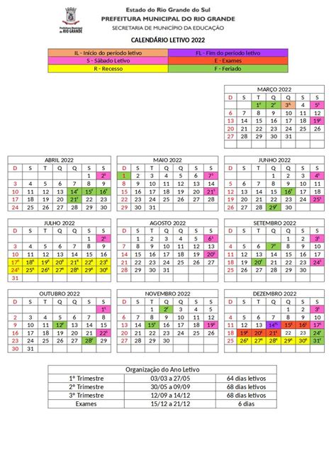 Calendário Letivo 2022 Smed Secretaria De Município Da Educação