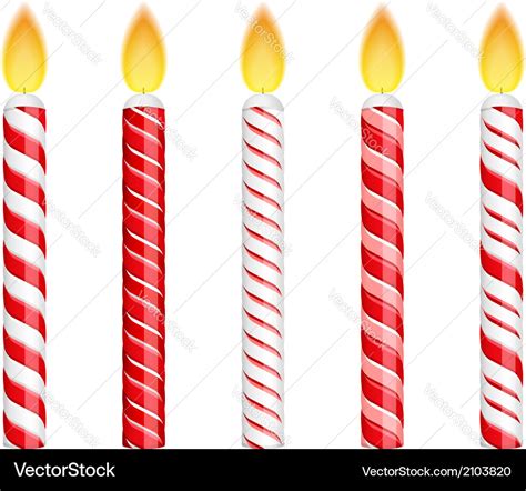 Red Birthday Candles Royalty Free Vector Image