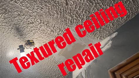 Diy Texture Ceiling Repair Under 20 Youtube