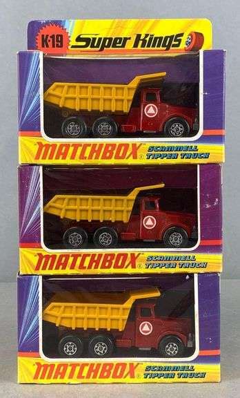 Group Of 3 Matchbox Super Kings K 19 Scammell Tipper Trucks Matthew