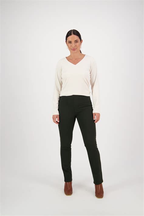 Vassalli Forest Slim Leg Full Length Knit Denim Pull On Alexanders