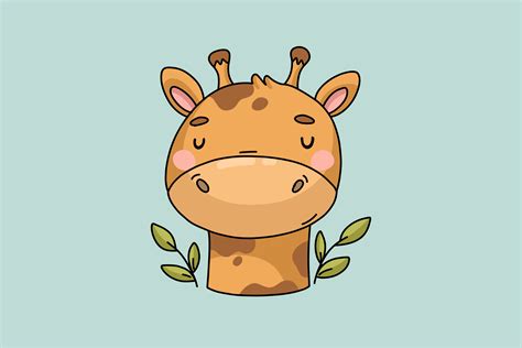 Kawai Giraffe Icon Graphic By Griffin Stock · Creative Fabrica