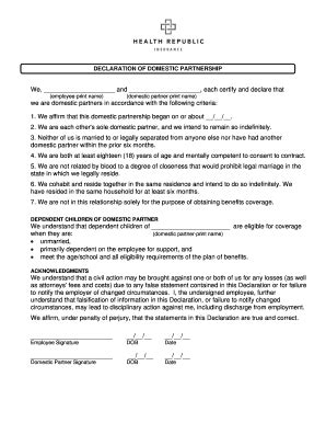 Fillable Online Domestic Partner Attestation Docx Fax Email Print