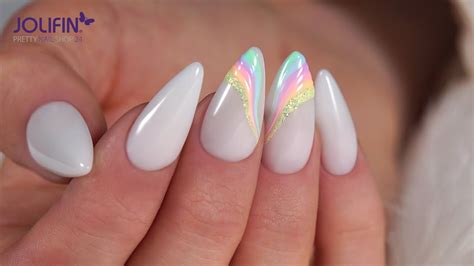 Nailart „regenbogen Farben“ Mit Jolifin Laveni Shellac Fineliner