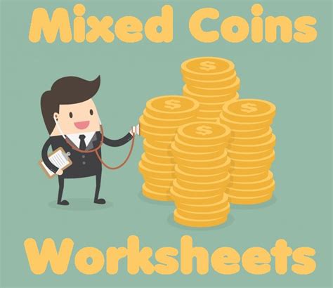 Coin Counting Mixed Coins Worksheets