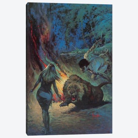 The Huntress Canvas Artwork by Frank Frazetta | iCanvas