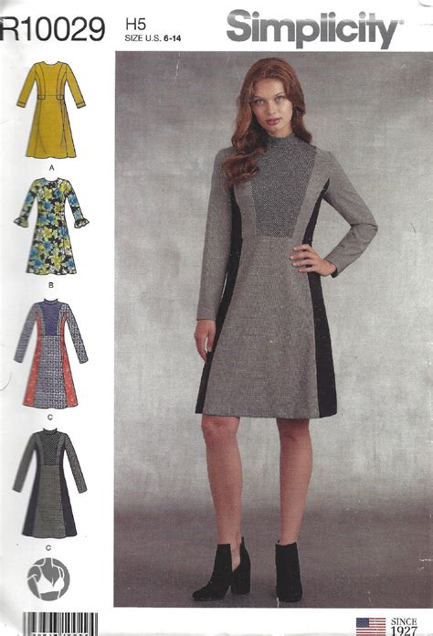 Sewing Needlecraft Dress With Neckline Uncut Simplicity Pattern