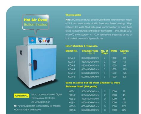 Degree Celsius Mild Steel Bottom Head Hot Air Oven For Industrial