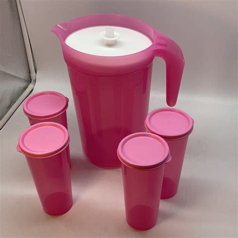 Tupperware Kitchen Tupperware Jumbo Jug And 4 Tumblers Set Poshmark