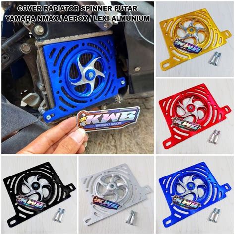 Jual Cover Radiator Spinner Putar Tanam Yamaha Nmax Aerox Lexi Almunium