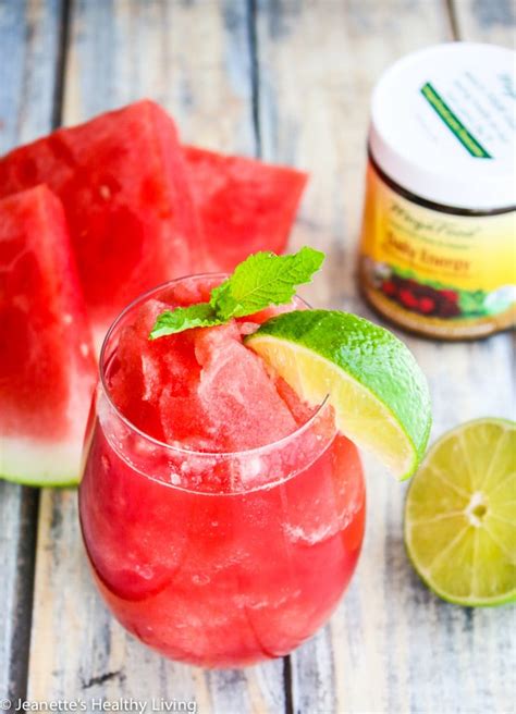 Watermelon Lime Slushie Recipe Jeanettes Healthy Living