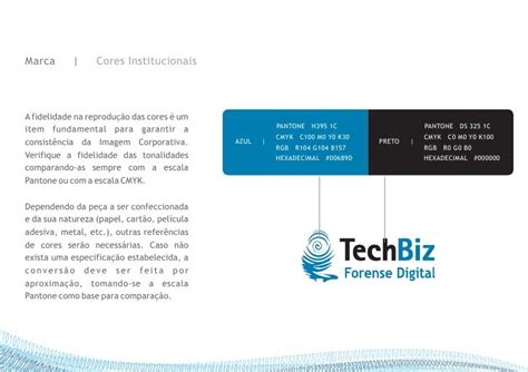 Manual De Aplicação De Marca Techbiz Forense Digital