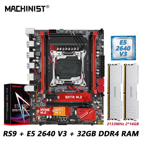 MACHINIST X99 Placa mãe RS9 LGA 2011 3 Xeon E5 2640 V3 Kit