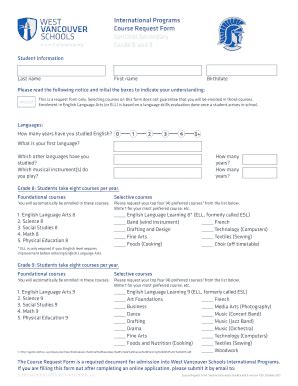 Fillable Online Course Request Form Rr Gr And Fax Email Print