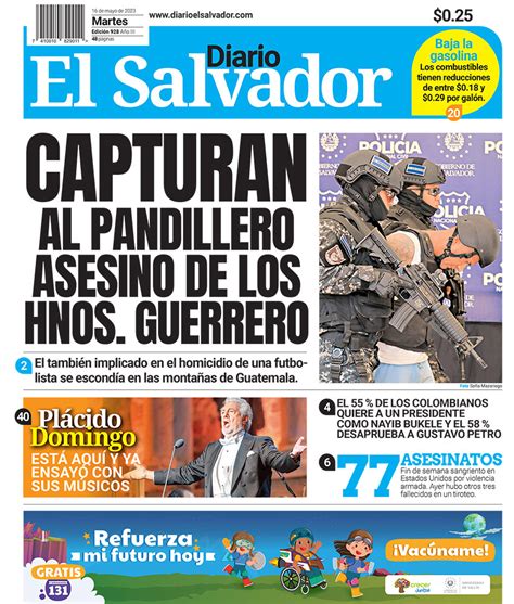 Diario El Salvador On Twitter Esta Es La Portada De Diarioelsalvador