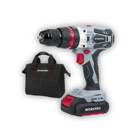 WORKPRO TALADRO INALÁMBRICO 20V ion litio de 2 veloc Bivolt con