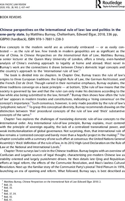 Chinese Perspectives On The International Rule Of Law Law And Politics