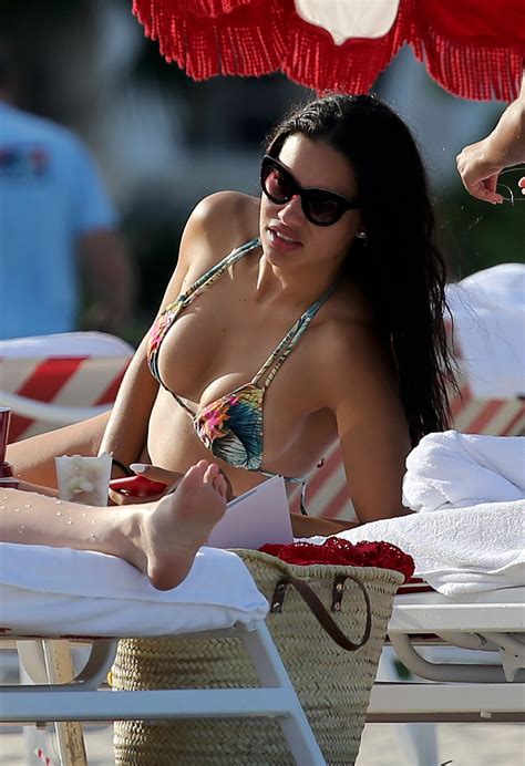 Adriana Lima Bikini Candids On The Beach In Miami Hot Celebs Home