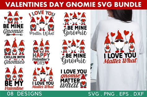 Valentines Day Gnomie Svg Bundle Graphic By Craftsvg · Creative Fabrica