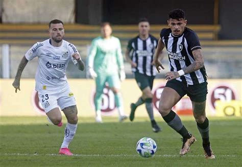 Marcos Leonardo faz dois mas líder Botafogo busca empate Santos