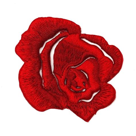 Embroidered Rose Floral Iron On Applique Patch 2 1 2 Joyce Trimming