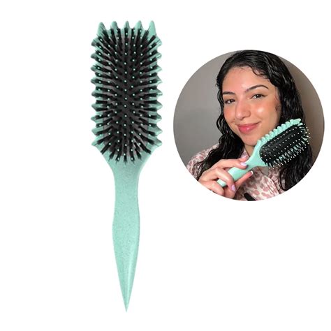 Curved Vented Hair Brush Detangle With Boar Bristle And Nylon Best