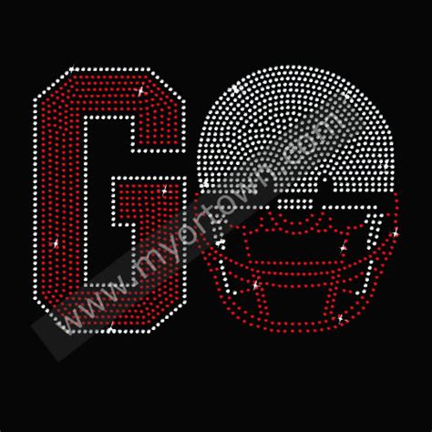 Football GO Rhinestone Design