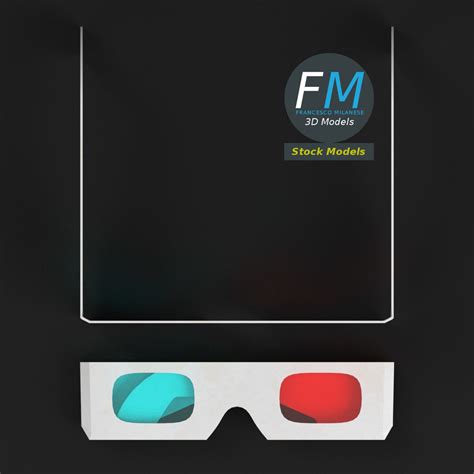 Anaglyph Paper Glasses 3d Model Cgtrader