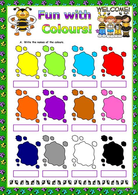 Fun With Colours Warmer Filler English ESL Worksheets Pdf Doc