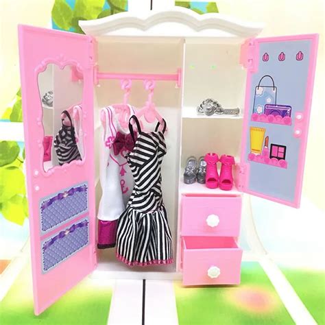 Huaile Dollhouse Furniture Plastic Wardrobe Living Room Plastic White