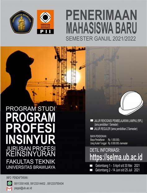 Pendaftaran Peserta Baru Profesi Insinyur Ganjil 20212022 Program