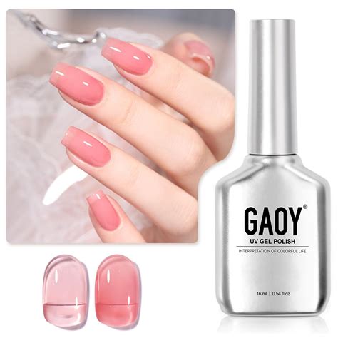 Amazon Gaoy Jelly Nude Gel Nail Polish Ml Sheer Pink