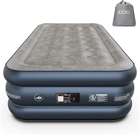 Idoo Single Size Air Mattress Inflatable Airbed With Built In Pump