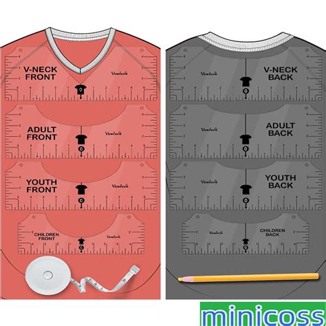 Minicoss Tshirt Ruler Guide For Vinyl Alignment T Shirt Rulers To