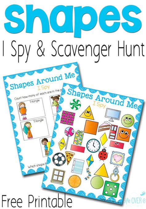 Shape I Spy Free Printable Shapes Preschool Learning Shapes Shapes