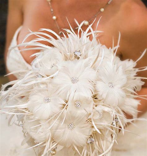 Feather Bouquet Feather Bouquet Wedding Cheap Wedding Flowers