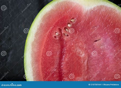 Slice of Watermelon on a Dark Background Stock Photo - Image of healthy ...